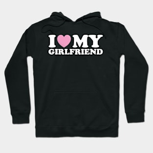 I Love My Girlfriend Pink Heart Valentines Day Mens Womens Hoodie